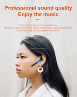 Casing Pengisi Daya 500mAh Model 525 Baru LED jl Headset Nirkabel Bisnis Single Hands-Free Earhook Earphone Mic Earbuds Trendi Murah