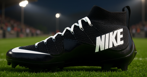 Nike Vapor Edge 360 ​​Untouchable Mid Black White Chaussures de football unisexes avec empeigne en maille antidérapante et semelle extérieure en caoutchouc - Product Image 2