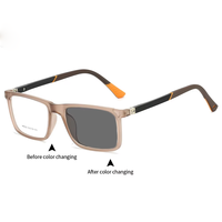 Lunettes photochromiques carrées TR90 pour hommes, lunettes anti-lumière bleue, montures de lunettes, lunettes de soleil de haute qualité, lunettes pour hommes