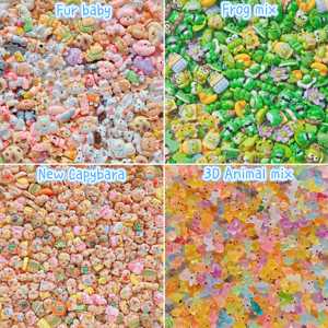 OEM Odm Anime 20Pcs Mix Resin Charms Acrylic Acrylic Acrylic Kirby Nintendo Cartoon Characters Bluey Flowers <strong>Animal</strong> Food Bottle - Product Image 6