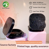 Contenant de fond de teint liquide avec boîte vide pour crème BB carrée, coussin d'air, boîte vide pour fard à joues, cartouche de poudre compacte