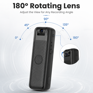 Portable Mini Pocket Clip-on Camera HD Video Audio Recording Wearable for Personal Security Use Night Vision CMOS <b>Memory</b> <b>Card</b> - Product Image 5