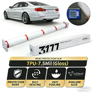 Film transparent FANNA ultra-léger 7,5 mil PPF 1,52*15M TPH auto-réparateur anti-jaunissement pour carrosserie, application 99%, garantie 5 ans - Product Image 5