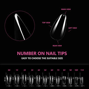 เล็บปลอม JIEYU สวยงาม แบบเต็มเล็บ ไม่แตกง่าย ถอดออกได้ สไตล์ฝรั่งเศส สำหรับผู้เริ่มต้นทำเล็บ - Product Image 2