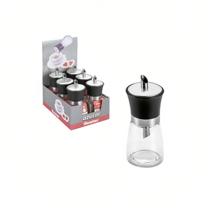 Ensemble de 6 pots à sucre Metaltex Azucar en verre avec couvercle en métal pour café et thé - Product Image 2