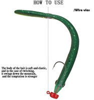 NOUVEAU En gros Leurre mini-ver de 7 cm et 10 cm, Leurre Twitch, Leurre de simulation bionique de loche, Leurre Booby Trap, Leurre de type sort, Matériel de pêche à la loche