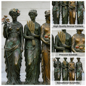 Sculpture extérieure <span class=keywords><strong>en</strong></span> bronze, célèbre statue de la déesse des Quatre <span class=keywords><strong>Saisons</strong></span>, décoration artistique <span class=keywords><strong>en</strong></span> métal pour jardin, parc et aménagement paysager - Product Image 4