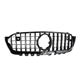 Front Gloss black/Silver grille GTR grill for Mercedes Benz new A CLASS W177 2018 2019