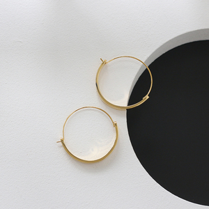 Pendientes de Aro Grandes con Forma de Número Geométrico Clásico y Moderno, de Acero Inoxidable Chapado en Oro Real de 18K, Joyería de Moda para Mujer, Ideales para Fiestas - Product Image 4