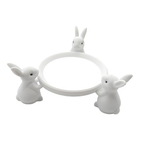 Plateau à lapins imprimé en 3D, best-seller, avec trois lapins mignons, petit plateau de rangement pour bijoux et clés, ornements - Product Image 2