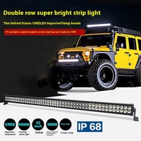 Lampu setrip LED mobil 52 inci Super terang, lampu depan atap dan pemeriksaan atas 300W modifikasi kendaraan Off-Road lampu LED