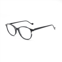 Lunettes de vue rondes unies tendance pour femmes adultes, monture en acétate durable, verres PC transparents incassables, pour usage quotidien décontracté