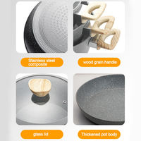 Ensemble de casseroles et poêles en aluminium antiadhésif multi-usages de qualité supérieure, fond épais, 10 pièces