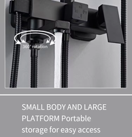 Robinet Mitigeur Carré Moderne de Luxe à Effet Pluie, avec Bec Allongé de 150 CM, Ensemble de Douche Monocommande en Céramique pour Hôtels, Villas, Appartements