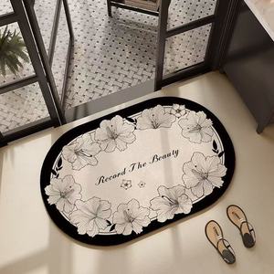 Tapis de porte de salle de bain classique, super absorbant, en gel de silice, lavable, en caoutchouc, antidérapant, écologique, lavable en machine, personnalisé - Product Image 4