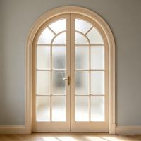Porte en aluminium avec motif de grille moderne pour l'intérieur et l'extérieur, fabriquée sur mesure par Alufront Factory, conforme aux normes NFRC AS2047, pour les maisons et les hôtels