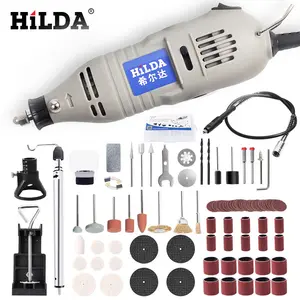 Hilda Craft 130W 40 adet döner alet aksesuar seti değişken hızlı gravür elektrikli mini değirmeni
