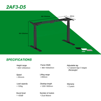 Bureau assis-debout électrique à double moteur 120 kg, réglable en hauteur 60-125 cm, table de bureau relevable