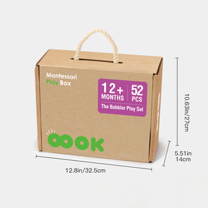 Giocattoli educativi di educazione precoce Montessori 0-6 mesi giocattoli di coordinazione occhio-mano scatola di educazione cognitiva a colori - Product Image 2