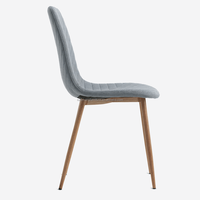 Chaise de salle à manger avec rembourrage en éponge, pieds en bois, siège rembourré moderne et doux, pliable, hauteur réglable pour la maison, l'hôtel, le restaurant, le café