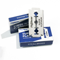 Lame de rasoir double tranchant en acier inoxydable, emballage individuel, rasoir jetable pour homme, durable et économique