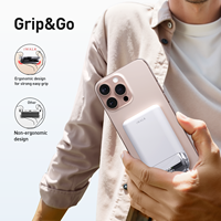 Chargeur sans fil magnétique rapide PowerHybird Mini 2-en-1 PD 40W 10000mAh, batterie externe portable avec câble Type-C dissimulé