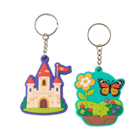 Porte-clés en PVC durable de forme personnalisée, imprimé par transfert thermique, pour clés de voiture d'adulte, cadeau de fête avec carte de présentation