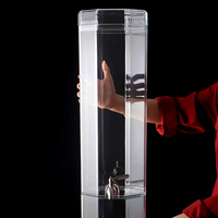 Distributeur de boissons froides en acrylique de grande capacité en gros avec robinet, pot à jus en plastique transparent pour buffet et fête