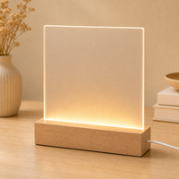 Base de lampe rectangulaire en bois de 5,9 à 11,8 pouces pour veilleuse LED à illusion 3D en acrylique, logo personnalisé, décoration intérieure écologique