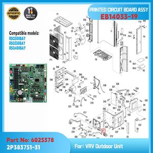 Carte de commande principale Daikin VRV EB14010-3 EB14033 EB14033-27, contrôleur de climatiseur PCB pour unité extérieure VRF, pièces de rechange CVC - Product Image 3