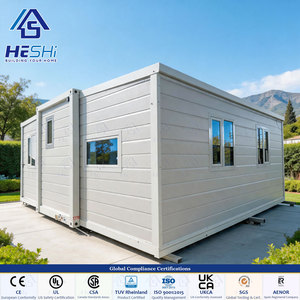 Annexe de jardin pour maison d'hôtes, garantie 3 ans, maison conteneur extensible 20Ft 30Ft 40Ft, 3 chambres, 2 salles de bain, petit bungalow isolé - Product Image 1