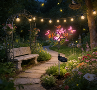 Lampe solaire LED papillon pour jardin, étanche IP65, éclairage extérieur pour cour, allée, pelouse, chemin, décoration de Noël et de fêtes