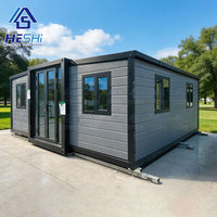 Sıcak Fırsat 20Ft 40Ft Prefabrik Konteyner Genişletilebilir Ev 1 2 3 4 5 Yatak Odalı Katlanabilir Yaşam Alanı Tiny House Villa