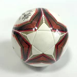 Aangepaste Bal Print Voetbal Grootte 4/5 Fabriek Pvc/Pu Lederen Cool Voetballen Lucht Voetballen Thermisch Gebonden