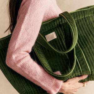 Biểu Tượng Tùy Chỉnh Phụ Nữ Lớn Sinh Thái Thân Thiện Weekender Dây Kéo Bông Vai Túi Xách Nhung <span class=keywords><strong>Tote</strong></span> Túi - Product Image 3