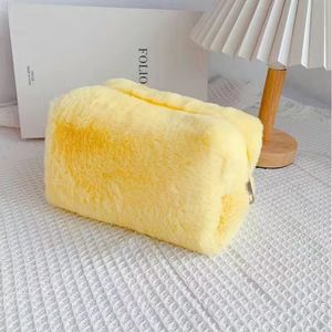 Custom <b>Makeup</b> Bag Promotional Gift Cosmetic Bag With Logo For Business Clients Lamb Fleece Bag - Product Image 1