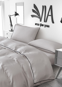 Parure de lit en polyester quatre pièces 110 g/m², <span class=keywords><strong>housse</strong></span> de couette brossée, fermeture éclair invisible, <span class=keywords><strong>drap</strong></span>-<span class=keywords><strong>housse</strong></span> 400 fils/cm², taies d'oreiller, style moderne minimaliste - Product Image 6