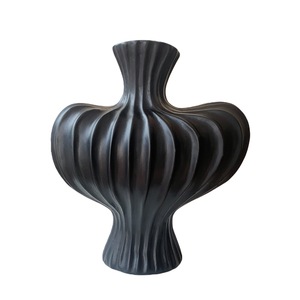Vase en céramique Qingyu Chronicle blanc et noir, petite et grande taille, vase décoratif de bureau - Product Image 5