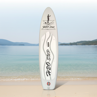 H2O H2O-A Planche de paddle gonflable blanche très vendue, construction en PVC Drop Stitch, aileron unique, 12 kg, portable pour lacs, rivières, océan