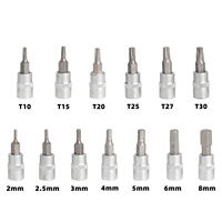 Kit d'outils pour vélo 2-25 Nm 1/4 pouce 15 pièces Douilles hexagonales Torx/étoile Barre d'extension Clé dynamométrique pour réparation de vélo
