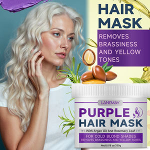 <span class=keywords><strong>Mascarilla</strong></span> capilar púrpura orgánica de 250ml, colágeno con aceite de argán, romero, <span class=keywords><strong>cabello</strong></span> plateado o rubio seco, sin amarillo, fortalece la raíz del <span class=keywords><strong>cabello</strong></span> - Product Image 3