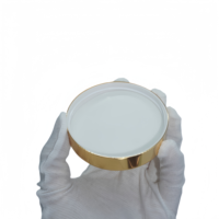 Emballage cosmétique Couvercle à vis en aluminium doré 70/400 pour pot de crème en plastique en verre