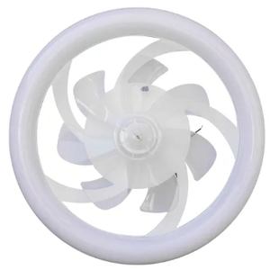 Lumicraft VENTI-10 LED ventilatore da soffitto 50 cm di diametro con 7 lame in plastica trasparente e struttura bianca - Product Image 5