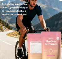Gummies Protéinés pour Adultes à Marque Blanche OEM, Vitamines et Collagène, Gummies Protéinés pour la Prise de Masse Musculaire, Complément Végétalien