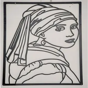홈 오피스 장식 사용자 정의 여성 바디 라인 아트 실루엣 철 매달려 그림 홈 벽 장식 북유럽 금속 예술