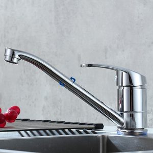 Grifo de Cocina Homoyoyo Clásico Cromado de Aleación de Zinc, Montado en Pared, Monomando, Instalación de un Solo Orificio, Cableado de 20 Grados - Product Image 3