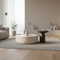 Table basse en bois massif salon maison petit appartement Table basse moderne Simple 2023 nouvelle Table basse ronde