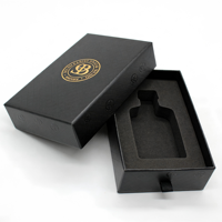 Boîte d'emballage rigide magnétique de luxe pour parfum, avec impression de logo, fermeture magnétique et insert en mousse EVA