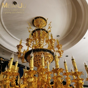 Lustre de qualité supérieure <span class=keywords><strong>Luminaire</strong></span> suspendu d'intérieur moderne de luxe Finition dorée <span class=keywords><strong>Cuivre</strong></span> pur par Zhongshan pour villas - Product Image 5