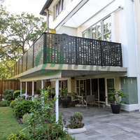 Panneaux de balcon décoratifs en acier inoxydable découpés au laser, remplisseurs de balustrade en métal CNC modernes résistants à la rouille, aluminium perforé pour extérieur